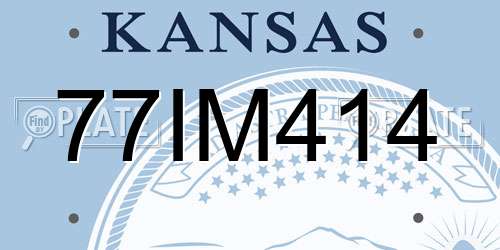77IM414 Kansas License Plate