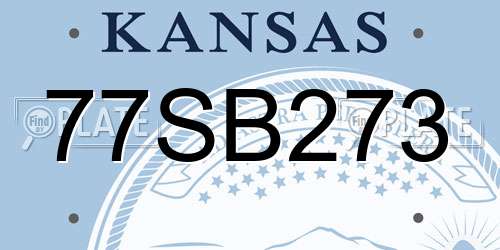 77SB273 Kansas License Plate