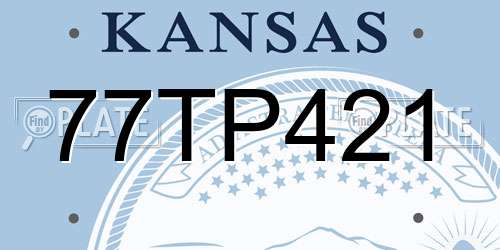 77TP421 Kansas License Plate