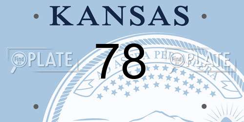 78 Kansas License Plate