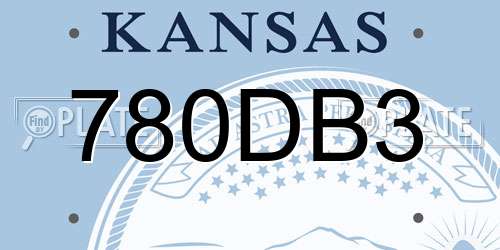 780DB3 Kansas License Plate