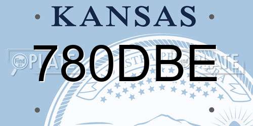 780DBE Kansas License Plate