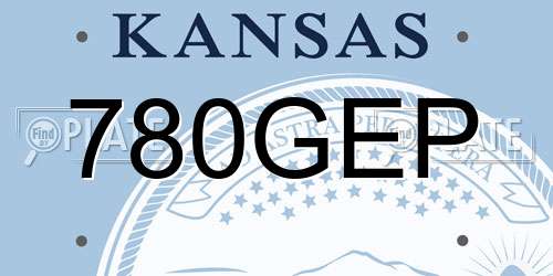 780GEP Kansas License Plate