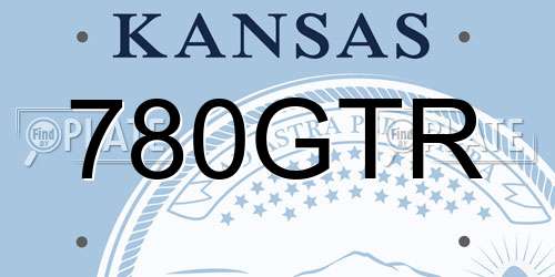 780GTR Kansas License Plate