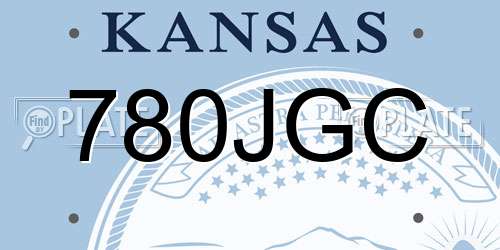 780JGC Kansas License Plate