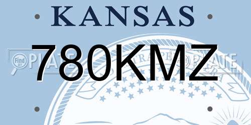 780KMZ Kansas License Plate