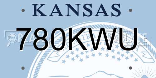 780KWU Kansas License Plate