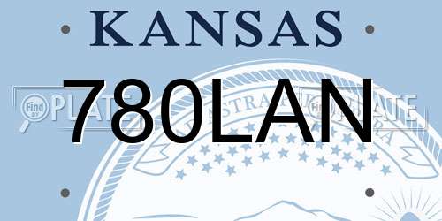 780LAN Kansas License Plate