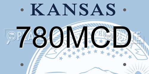 780MCD Kansas License Plate