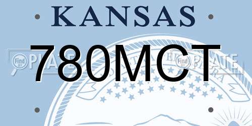 780MCT Kansas License Plate