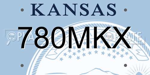 780MKX Kansas License Plate