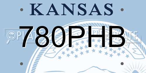780PHB Kansas License Plate