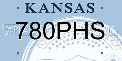 780PHS Kansas License Plate
