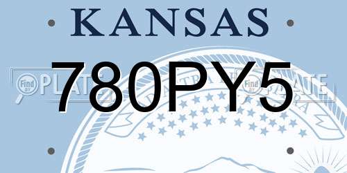 780PY5 Kansas License Plate