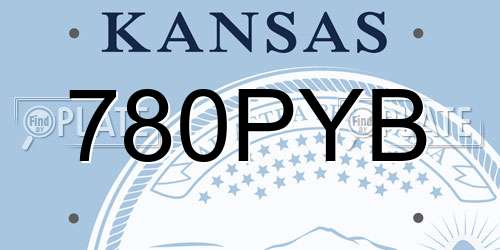 780PYB Kansas License Plate