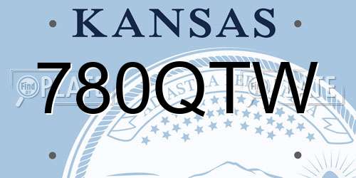 780QTW Kansas License Plate