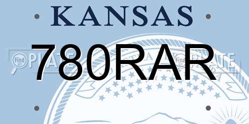 780RAR Kansas License Plate