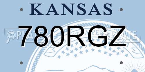 780RGZ Kansas License Plate