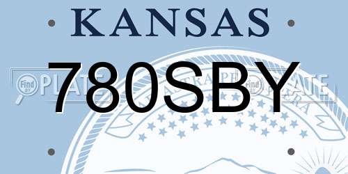 780SBY Kansas License Plate