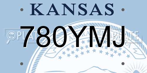 780YMJ Kansas License Plate
