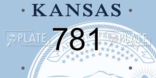 781 Kansas License Plate