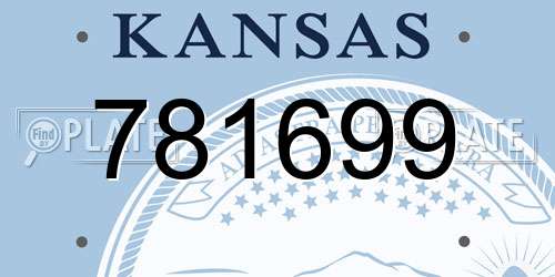 781699 Kansas License Plate