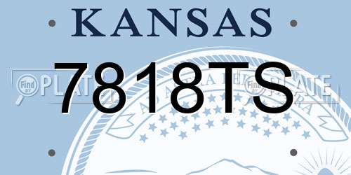 7818TS Kansas License Plate