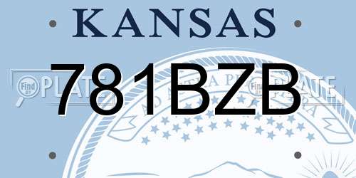 781BZB Kansas License Plate