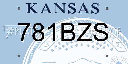 781BZS Kansas License Plate