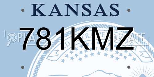 781KMZ Kansas License Plate