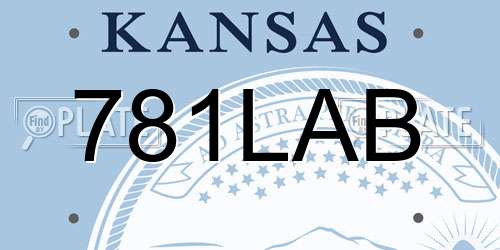 781LAB Kansas License Plate