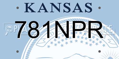 781NPR Kansas License Plate