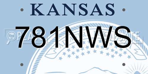 781NWS Kansas License Plate