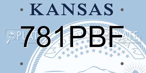 781PBF Kansas License Plate
