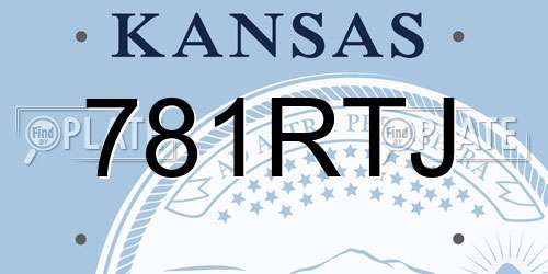 781RTJ Kansas License Plate
