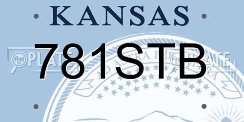 781STB Kansas License Plate