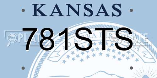 781STS Kansas License Plate