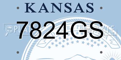 7824GS Kansas License Plate