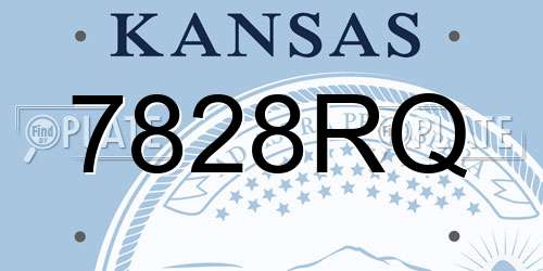 7828RQ Kansas License Plate