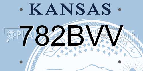 782BVV Kansas License Plate