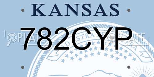 782CYP Kansas License Plate
