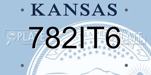 782IT6 Kansas License Plate