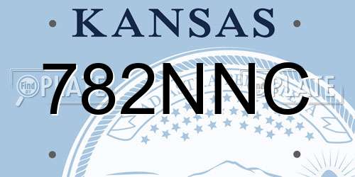 782NNC Kansas License Plate