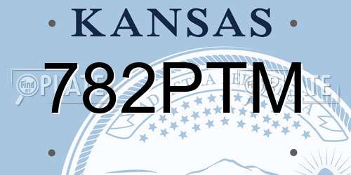 782PTM Kansas License Plate