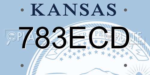783ECD Kansas License Plate