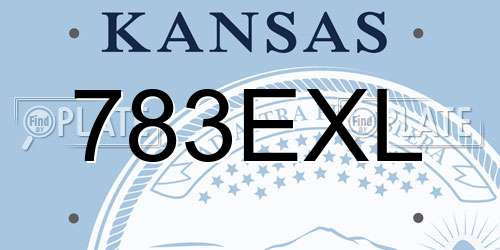 783EXL Kansas License Plate