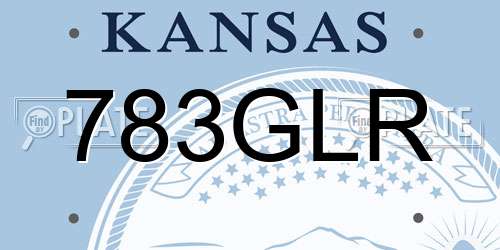 783GLR Kansas License Plate