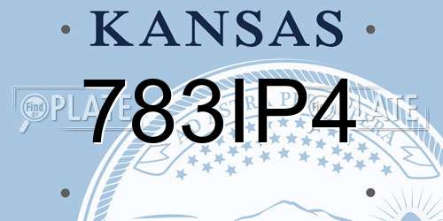 783IP4 Kansas License Plate