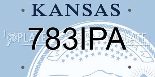 783IPA Kansas License Plate