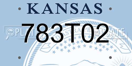 783T02 Kansas License Plate